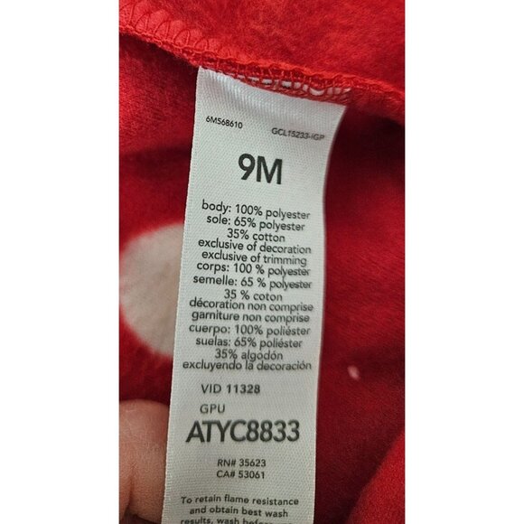 Carters Set of 2 Baby Girl Fleece Sleep Play Pajamas Size 9 Month Zipper Footie - Picture 9 of 10